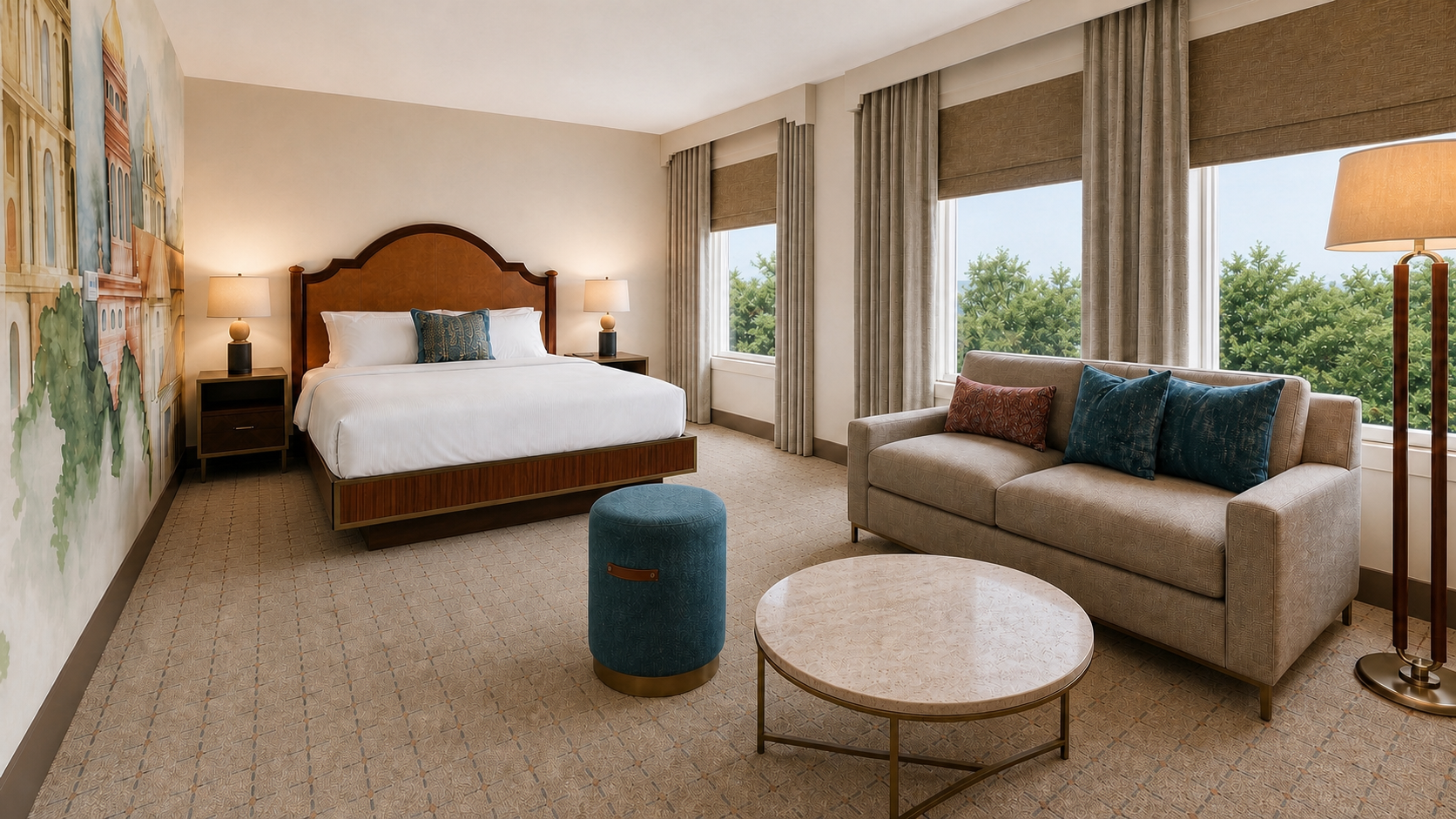 Standard king guest room rendering